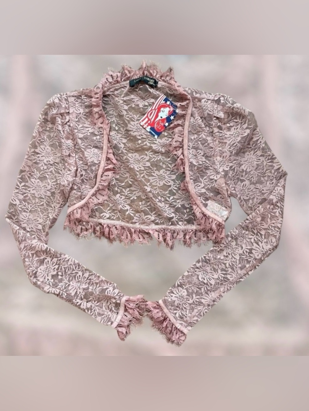 LAURA BYRNES for PINUP GIRL Clothing, lace bolero, size S, NWT